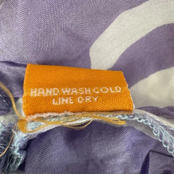 OLIPHANT Tuckernuck Slip Dress Zebra Striped Midi Silk Cotton Blend Small Preppy - Picture 9 of 12